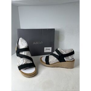 ABEO Walking Co Riviera Adjustable Sandals Black Sz 8.5 New